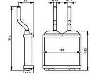 Schimbator caldura incalzire habitaclu 52103 NRF pentru Opel Corsa Opel Vita Opel Tigra