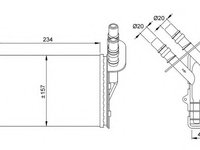 Schimbator caldura incalzire habitaclu 53382 NRF pentru Renault Clio Renault Kangoo Renault Symbol Renault Thalia Renault Espace