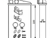 Schimbator caldura incalzire habitaclu 54272 NRF pentru Renault Megane Renault ScEnic Renault Grand