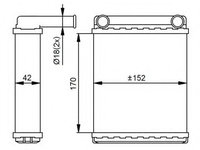 Schimbator caldura incalzire habitaclu 54306 NRF pentru Mercedes-benz Sprinter