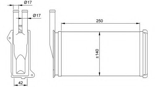 Schimbator caldura incalzire habitaclu 58638 