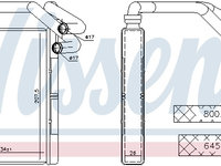 Schimbator caldura incalzire habitaclu 707093 NISSENS pentru Toyota Fun Toyota Yaris