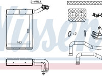 Schimbator caldura incalzire habitaclu 707095 NISSENS pentru Peugeot 407 CitroEn C5