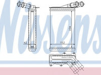 Schimbator caldura incalzire habitaclu 71156 NISSENS pentru CitroEn Zx CitroEn Xantia Peugeot 306 CitroEn Berlingo Peugeot Partner Peugeot Ranch Peugeot Grand CitroEn Xsara