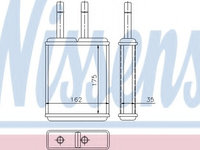 Schimbator caldura incalzire habitaclu 71957 NISSENS pentru Mazda Mx-6 Mazda 626 Mazda Capella Mazda Telstar Mazda Eunos Mazda Xedos