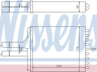 Schimbator caldura incalzire habitaclu 72656 NISSENS pentru Opel Vectra