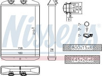 Schimbator caldura incalzire habitaclu 73344 NISSENS pentru Renault Kangoo Renault Master Nissan Nv400 Opel Movano Mercedes-benz Citan