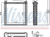 Schimbator caldura incalzire habitaclu 73979 NISSENS pentru Vw Passat Skoda Superb Vw Golf Vw Jetta Skoda Yeti Vw Tiguan Vw Eos Vw Cc Vw Rabbit