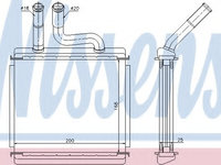 Schimbator caldura incalzire habitaclu 76507 NISSENS pentru Daewoo Rezzo Daewoo Tacuma Chevrolet Rezzo Chevrolet Tacuma
