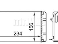 Schimbator caldura incalzire habitaclu AH43000S MAHLE pentru Peugeot 306 CitroEn Berlingo Peugeot Partner CitroEn Xsara CitroEn Zx CitroEn Xantia