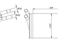 Schimbator caldura, incalzire habitaclu AUDI 80 Avant (8C, B4) (1991 - 1996) NRF 50524