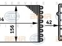 Schimbator caldura, incalzire habitaclu AUDI A3 (8L1), SKODA OCTAVIA (1U2), VW GOLF Mk IV (1J1) - HELLA 8FH 351 311-021