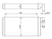 Schimbator caldura, incalzire habitaclu AUDI A8 (4D2, 4D8) (1994 - 2002) NRF 50602 piesa NOUA