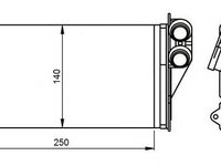 Schimbator caldura incalzire habitaclu CITROEN C3 Pluriel (HB_) - OEM - NRF: NRF54305|54305 - Cod intern: W02271592 - LIVRARE DIN STOC in 24 ore!!!