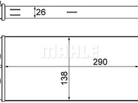 Schimbator caldura incalzire habitaclu CITROEN BERLINGO Autoutilitara limuzina spatioasa B9 1 6 HDi 90 diesel 92 cai MAHLE AH15000S Schimbator caldura incalzire habitaclu CITROEN BERLINGO Autoutilitara limuzina spatioasa B9 1 6 HDi 90 diesel 92 cai A