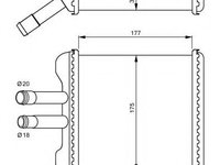 Schimbator caldura, incalzire habitaclu DAEWOO NUBIRA Break (KLAJ) (1997 - 2016) NRF 54237 piesa NOUA