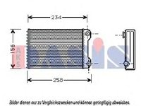 Schimbator caldura, incalzire habitaclu FIAT PUNTO (188), FIAT DOBLO (119), FIAT DOBLO Cargo (223) - AKS DASIS 089003N