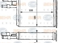 Schimbator caldura, incalzire habitaclu FIAT DUCATO bus (230) (1994 - 2002) HELLA 8FH 351 313-171 piesa NOUA