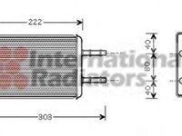 Schimbator caldura, incalzire habitaclu FORD TRANSIT bus (E_ _), FORD TRANSIT Van (E_ _), FORD TRANSIT platou / sasiu (E_ _) - VAN WEZEL 18006355