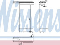 Schimbator caldura, incalzire habitaclu FORD ESCORT Mk VII Cabriolet (ALL) (1995 - 2000) NISSENS 71755