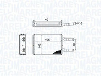 Schimbator caldura, incalzire habitaclu MAGNETI MARELLI 350218476000