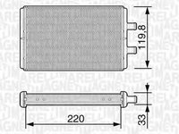 Schimbator caldura, incalzire habitaclu - MAGNETI MARELLI 350218226000