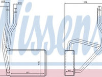 Schimbator caldura, incalzire habitaclu MAZDA 2 (DY) (2003 - 2016) NISSENS 71765 piesa NOUA