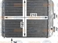 Schimbator caldura, incalzire habitaclu OPEL ASTRA G hatchback (F48_, F08_), OPEL ASTRA G combi (F35_), OPEL ASTRA G limuzina (F69_) - HELLA 8FH 351 3