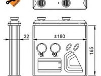 Schimbator caldura, incalzire habitaclu OPEL MERIVA (2003 - 2010) NRF 54298