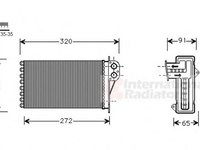 Schimbator caldura, incalzire habitaclu PEUGEOT 206 hatchback (2A/C), PEUGEOT 206 CC (2D), PEUGEOT 206 SW (2E/K) - VAN WEZEL 40006356