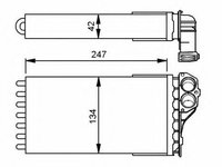 Schimbator caldura, incalzire habitaclu PEUGEOT 307 CC (3B) (2003 - 2020) NRF 53557