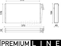 Schimbator caldura, incalzire habitaclu RENAULT TRUCKS MIDLUM MAHLE AH 295 000P