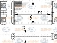 Schimbator caldura, incalzire habitaclu RENAULT MASTER II Van (FD), RENAULT MASTER II platou / sasiu (ED/HD/UD), OPEL MOVANO caroserie (F9) - HELLA 8F