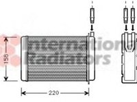 Schimbator caldura, incalzire habitaclu RENAULT EXTRA caroserie (F40_, G40_), RENAULT ESPACE (J11_), RENAULT ENCORE (B/C37_) - VAN WEZEL 43006090