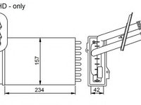 Schimbator caldura, incalzire habitaclu SKODA OCTAVIA I Combi (1U5) (1998 - 2010) NRF 53402 piesa NOUA