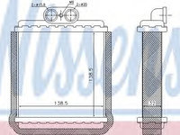 Schimbator caldura, incalzire habitaclu SUZUKI VITARA Cabrio (ET, TA) (1988 - 2002) NISSENS 73751 piesa NOUA