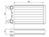 Schimbator caldura, incalzire habitaclu VALEO 812255
