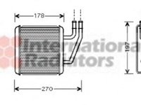 Schimbator caldura, incalzire habitaclu VW SHARAN (7M8, 7M9, 7M6), FORD GALAXY (WGR), SEAT ALHAMBRA (7V8, 7V9) - VAN WEZEL 58006203