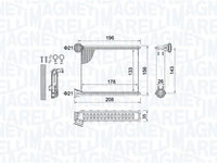 Schimbator caldura incalzire habitaclu 350218459000 MAGNETI MARELLI pentru Dacia Sandero Dacia Logan Renault Clio