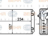 Schimbator caldura, incalzire habitaclu (8FH351001611 HELLA) AUDI,SEAT,SKODA,VW