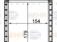 Schimbator caldura, incalzire habitaclu (8FH351331724 HELLA) SKODA,VW