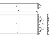 Schimbator de caldura 54246 NRF pentru Vw Beetle Vw Carocha Vw Coccinelle Vw Escarabajo Vw Fusca Vw Kaefer Vw Kever Vw Super Vw Golf Vw Rabbit Vw Eurovan Vw Kombi Vw Transporter Man M Man F