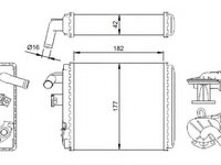 Schimbator de caldura 54282 NRF pentru Fiat Panda