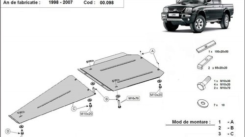 Scut diferential Mitsubishi L200 1998-2007