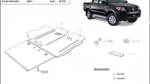 Scut diferential Toyota Hilux dupa 2006