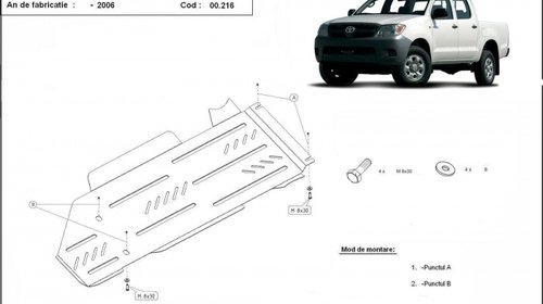 Scut diferential Toyota Hilux pana in 2006