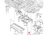 Scut inferior locas roata rezerva Audi A4 B8 2.0 TDI CAG Sedan 2009 OEM 8K0825219A