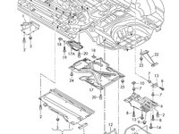 Scut inferior locas roata rezerva Audi A4 B8 2.0 TDI CAG Sedan 2009 OEM 8K0825219