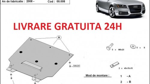 Scut metal otel 2 mm cutie de viteze Audi A5 