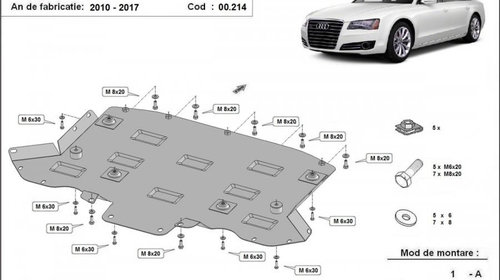 Scut metalic cutie de viteze Audi A8 2010-201